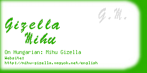 gizella mihu business card